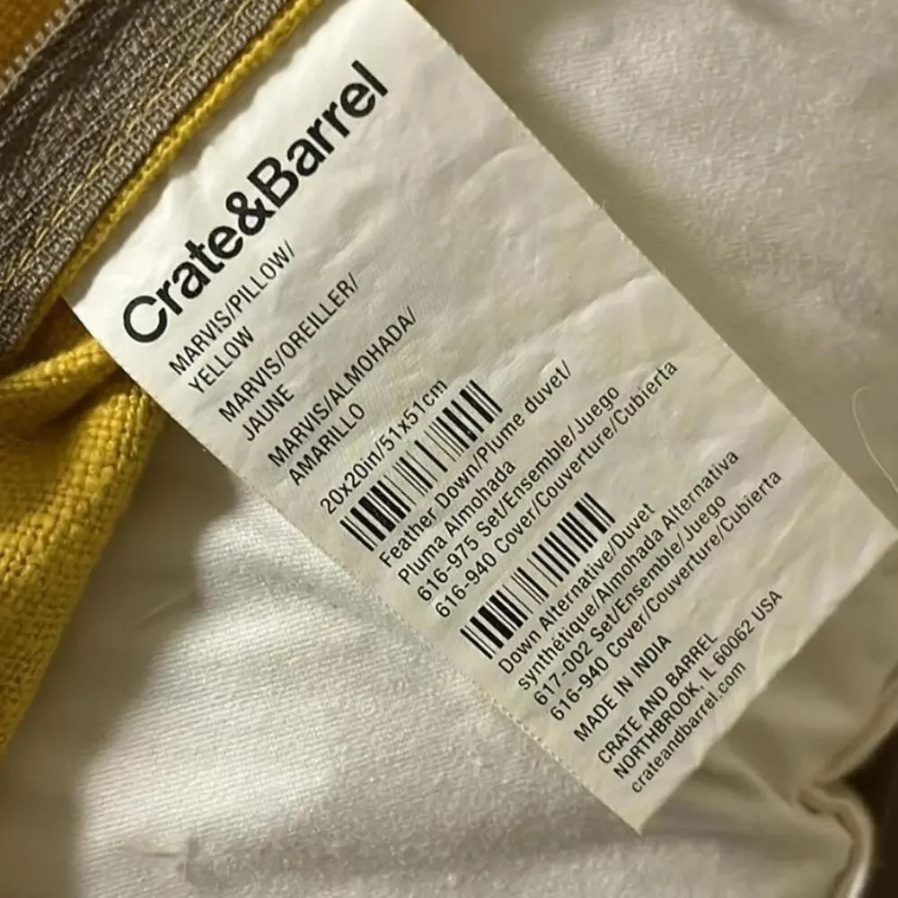 Crate & barrel throw pillow